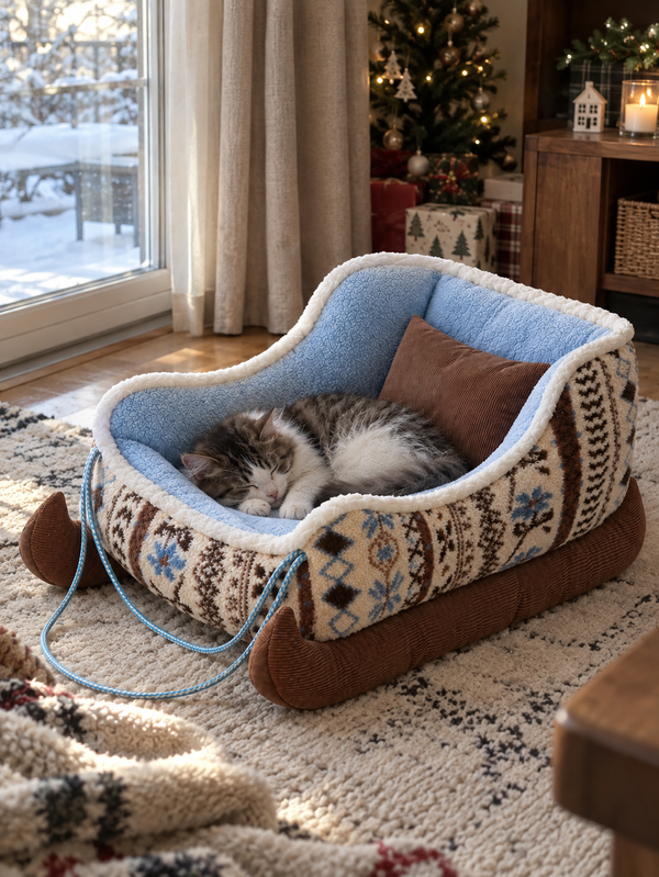 SnoozeSleigh™ Christmas Pet Bed