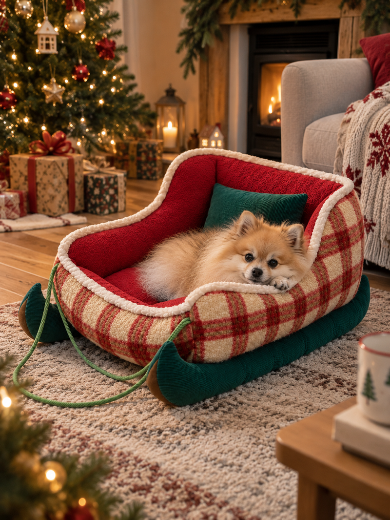 SnoozeSleigh™ Christmas Pet Bed