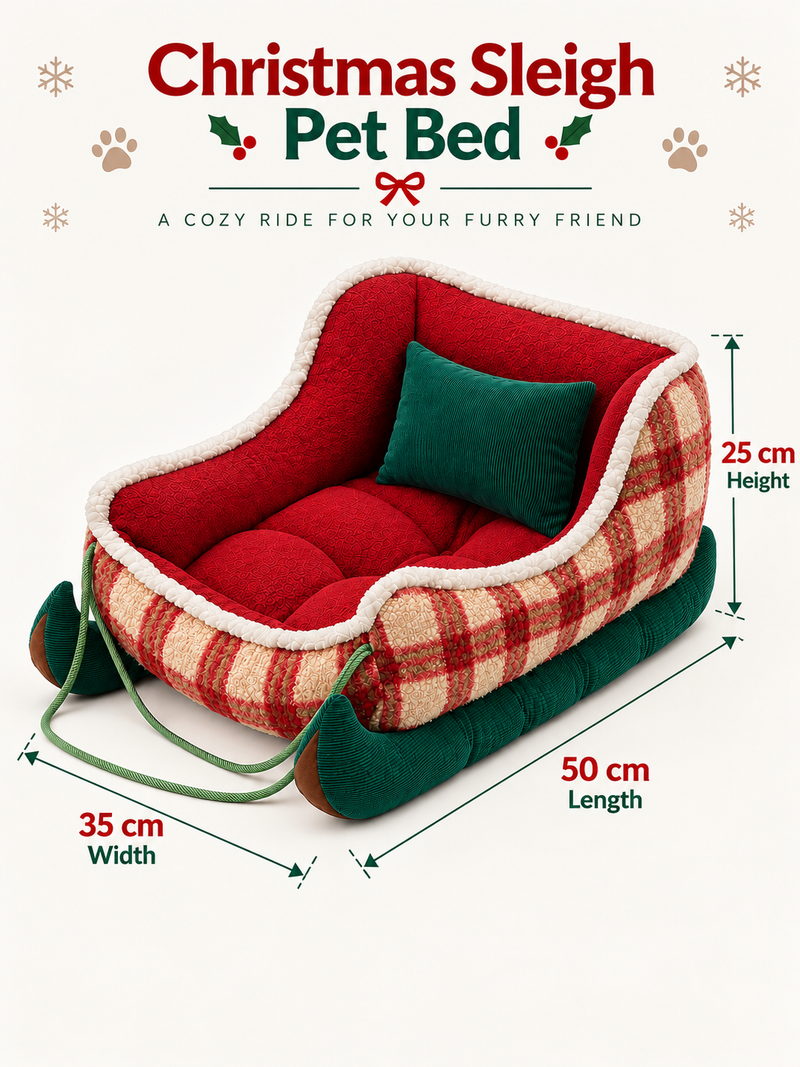 SnoozeSleigh™ Christmas Pet Bed