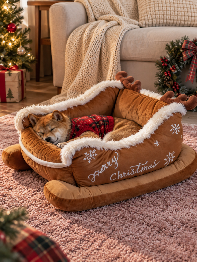 SnoozeSleigh™ Christmas Pet Bed