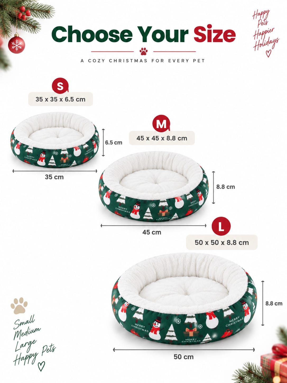 SnoozeNest™ Christmas Pet Bed