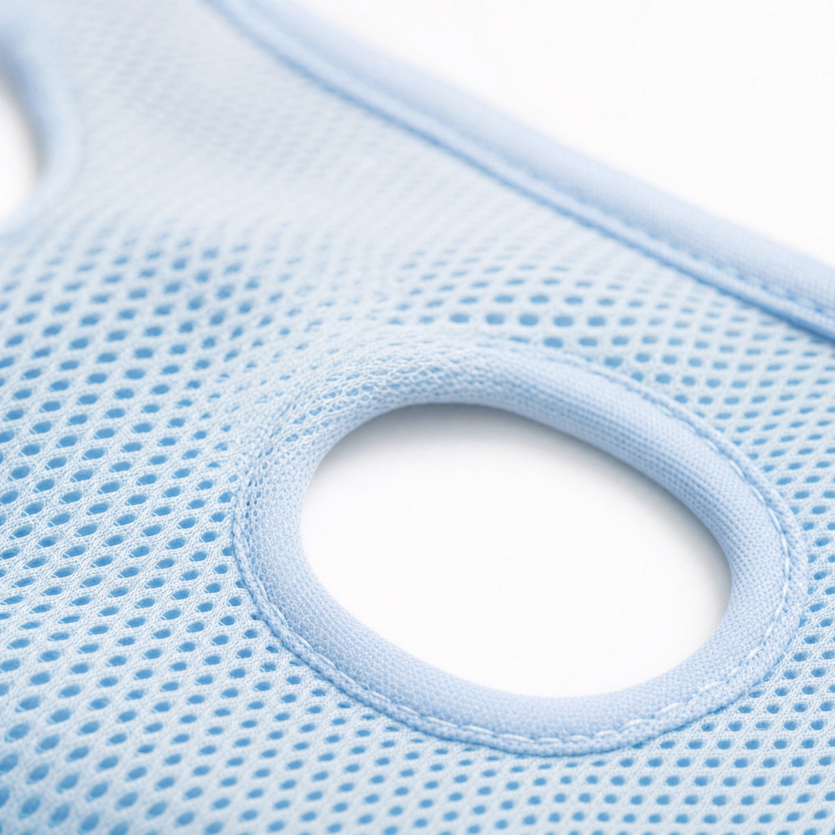 Close-up of the breathable mesh and limb opening
