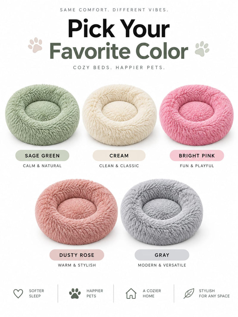 SnoozeCloud colours — Sage Green, Cream, Bright Pink, Dusty Rose and Gray